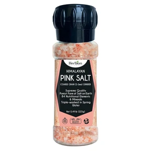 Herbion Naturals Himalayan Pink Salt Grinder Nutritional Elements and Minerals 7.9Oz