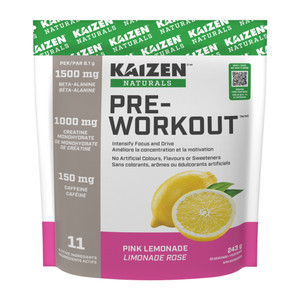 Kaizen Naturals Pre Workout Pink Lemonade Boost Energy and Increase Focus 243g