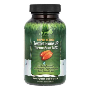 Irwin Naturals Rapid Acting Testosterone UP ThermoBurn Max Liquid Softgels with Ashwagandha and Boron 60Ea
