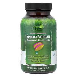 Irwin Naturals Sensual Women Endurance Stress Libido Liquid Soft Gels Boost Mind and Body Performance 60Ea