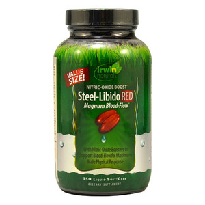 Irwin Naturals Steel Libido RED Liquid Softgels Supports Blood Circulation 150Ea
