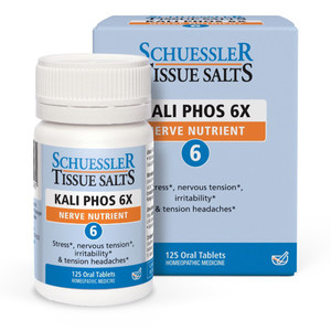 Schuessler Tissue Salts Kali Phos 6X Nerve Nutrient Oral Tablets 125Ea