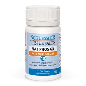Schuessler Tissue Salts Nat Phos 6X Acid Neutralizer for Acidity and Indigestion Oral Tablets 125Ea