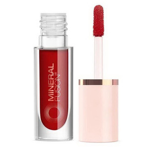 Mineral Fusion Syrah Lip and Cheek Stain Bright Red Hydrating Formula Long Lasting Matte Finish 0.10Oz (3ml)