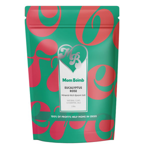 Mom Bomb Eucalyptus Rose Mineral Bath Soak Refreshing Balanced with Soft Rose Essential Oils 3Lbs