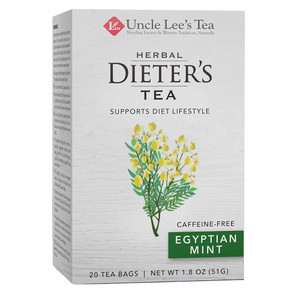 Uncle Lees Tea Herbal Dieters Tea Bags Caffeine-Free Egyptian Mint 1.8Oz (51g)