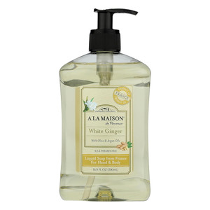 A La Maison White Ginger with Olive and Argan Oil Liquid Soap 16.9Oz (500ml)