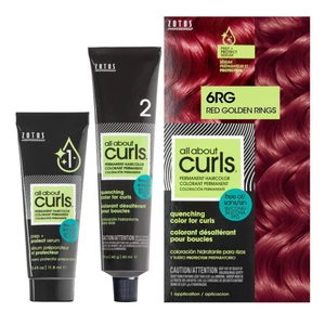 All About Curls 6RG Red Golden Rings Permanent Hair Color Application 1Ea