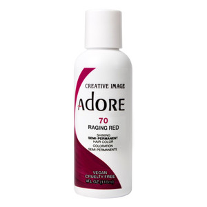 Adore Semi Permanent Hair Color 70 Raging Red Ammonia Free 4Oz (118ml)