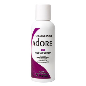 Adore Semi Permanent Hair Color 83 Fiesta Fuchsia Ammonia Free 4Oz (118ml)