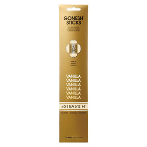 Gonesh Sticks Best Extra Rich Vanilla Incense Sticks 20Ea