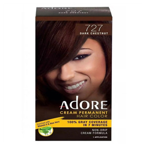 Adore Cream Permanent Hair Color Kit 727 Dark Chestnut 1Ea