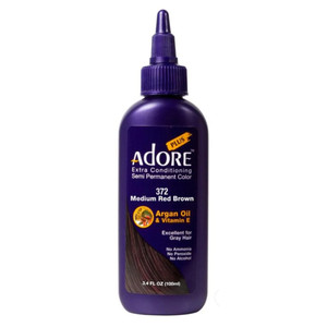 Adore Plus Semi Permanent Hair Color 372 Medium Red Brown Alcohol and Ammonia Free 3.4Oz (100ml)