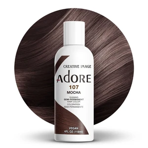 Adore 107 Mocha Semi Permanent Hair Color Ammonia Free 4Oz (118ml)