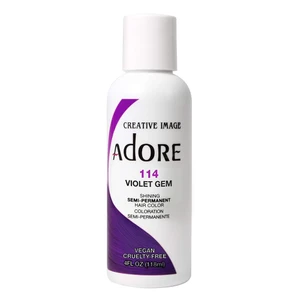 Adore 114 Violet Gem Semi Permanent Hair Color 4Oz (118ml)