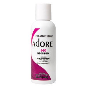 Adore 140 Neon Pink Semi Permanent Hair Color Ammonia Free 4Oz (118ml)