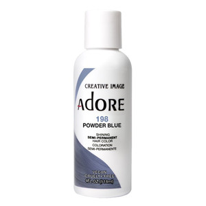 Adore 198 Powder Blue Semi Permanent Hair Color Ammonia Free 4Oz (118ml)