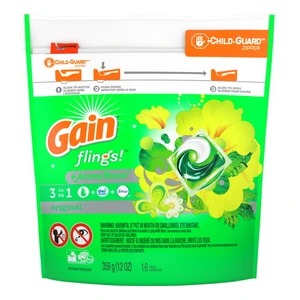 Gain Flings 3-in-1 Original Laundry Detergent Pods 339g (11Oz), Pack of 6