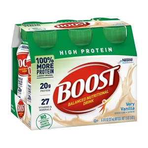 Boost Balanced Nutritional Drink High Protein Nutritional Drink Very Vanilla 8Oz (237ml), Pack of 6
