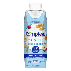 Compleat 1.5 Cal Original Plant Based Fruit Medley 8.45Oz (250ml), Pack of 24