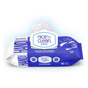 Nice N Clean Sani Hands Antibacterial Hand Wipes 90Ea
