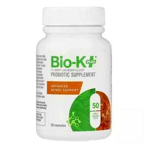 Bio K Plus Probiotic Supplement Advanced Bowel Support Veg Capsules Help Relieve Abdominal Discomfort 60Ea