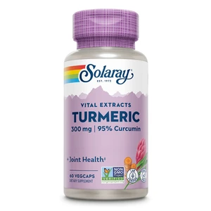 Solaray Turmeric Root Extract 300 mg VegCapsules for Joint and Cardiovascular Health Support 60Ea