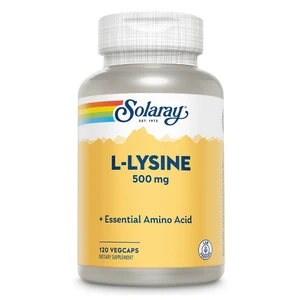 Solaray L Lysine Free Form 500 mg VegCaps for Overall Wellness Support 120Ea