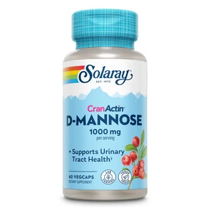 Solaray D Mannose with CranActin Cranberry Extract 1000 mg VegCaps for Urinary Tract Health Support 60Ea