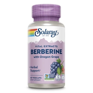 Solaray Berberine Root Extract VegCaps for Blood Glucose Support 60Ea