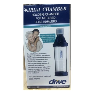 Drive Medical Airial Holding Chamber for Meter Dose Inhalers Reduce Medication Waste 1Ea