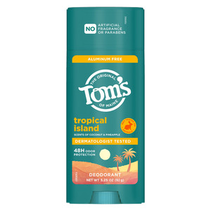 Toms of Maine Tropical Island Aluminum Free Deodorant 3.25Oz (92g)