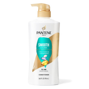 Pantene Pro V Smooth and Sleek Conditioner for Hair Moisturizing and Frizz Control 16Oz (476ml)