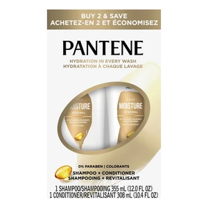 Pantene Pro V Daily Moisture Renewal Hair Shampoo 12Oz and Conditioner 10.4Oz Bundle 1Ea