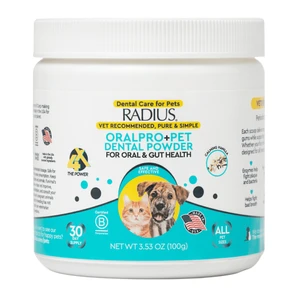 Radius OralPro Plus Pet Dental Care Powder for Oral and Gut Health 3.53Oz (100g)