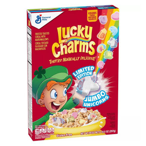 Lucky Charms Breakfast Cereal High Fructose Corn Syrup Whole Grain 10.5Oz (297g)