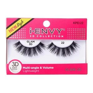 Kiss I Envy Glam 3D Eye Lashes 22 Multi Angle and Volume Lightweight 1Ea
