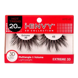 Kiss I Envy Extreme Eye 3D Lashes 45 Multi Angle and Volume 20mm Lightweight 1Ea