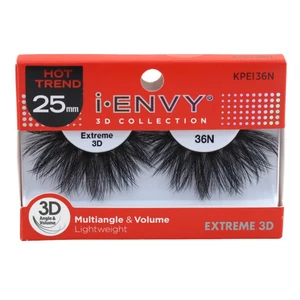 Kiss I Envy Extreme Eye 3D Lashes 36N Multi Angle and Volume 25mm Lightweight 1Ea