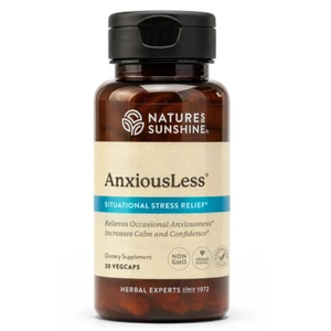 Natures Sunshine AnxiousLess VegCaps for Situational Stress Relief 30Ea