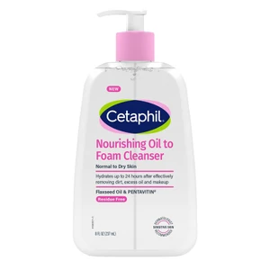 Cetaphil Nourishing Oil to Foam Cleanser for Facial Cleansing and Makeup Removal 8Oz (237ml)