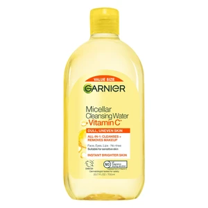 Garnier Micellar Cleansing Water with Vitamin C for Facial Cleansing Makeup Removal and Brightening 23.7Oz (700ml)
