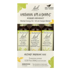 Bach Original Flower Remedies Mental Energy Emotional Ups and Downs 3 Droppers Kit Relief of Nervous Tension 1Ea