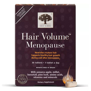New Nordic Hair Volume Menopause Nourishes Mature Hair Tablets Support Healthy Hair Growth 30Ea