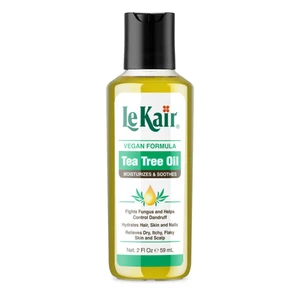 LeKair Tea Tree Vegan Formula Hair Skin and Nails Oil Relieves Drt Itchy Skin and Scalp 2Oz (59ml)