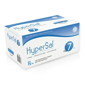 Pari HyperSal Sodium Chloride Solution 7 Percent Concentration Contains 60 X 4mL Vials Box for Respiratory Therapy 1Ea