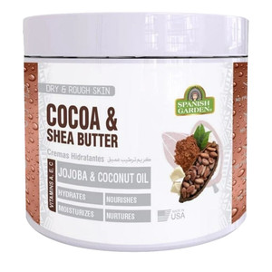 Spanish Garden Cocoa and Shea Butter Dry and Rough Skin Cream Hydrated and Moisturizes Skin 2Oz