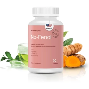Houston Enzymes No Fenol Capsules for Fruit and Vegetable Digestion 90Ea