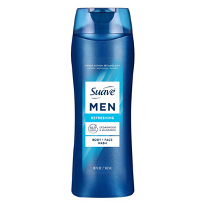 Suave Mens Refreshing 2 in 1 Body and Face Wash Cedarwood and Mandarin 18Oz (532ml)