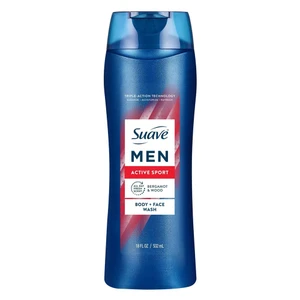 Suave Mens Active Sport Body and Face Wash Bergamot and Wood 18Oz (532ml)